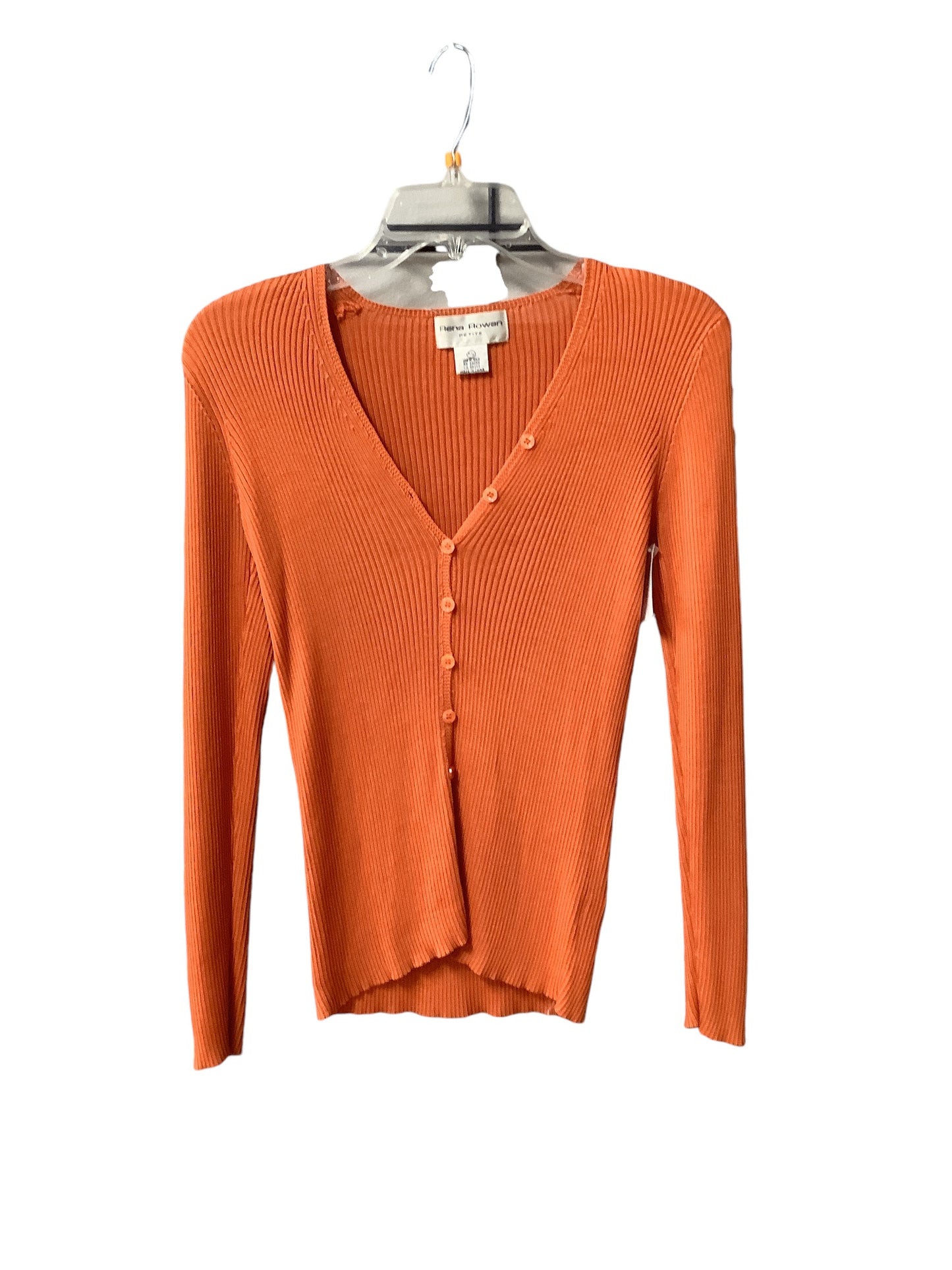 Top Long Sleeve By Rena Rowan In Orange, Size: Petite