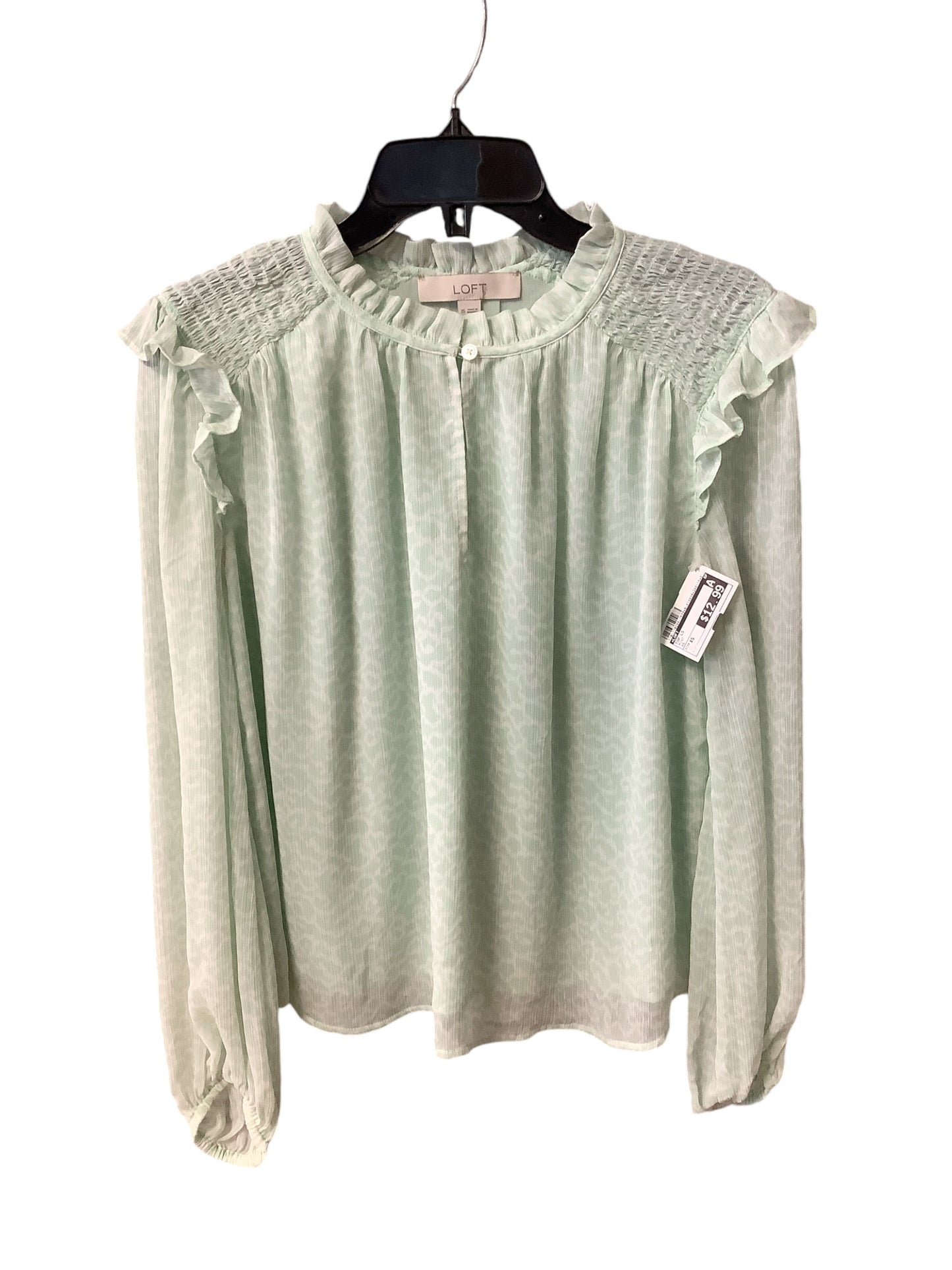 Top Long Sleeve By Loft In Mint, Size: Xs