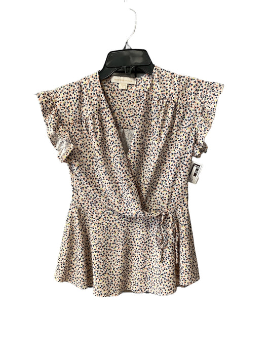 Floral Top Short Sleeve Monteau, Size M