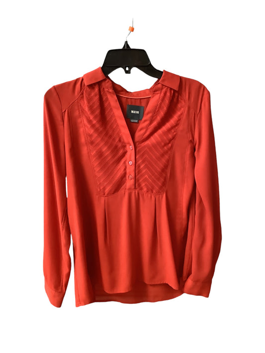 Top Long Sleeve By Maeve In Red, Size: 0