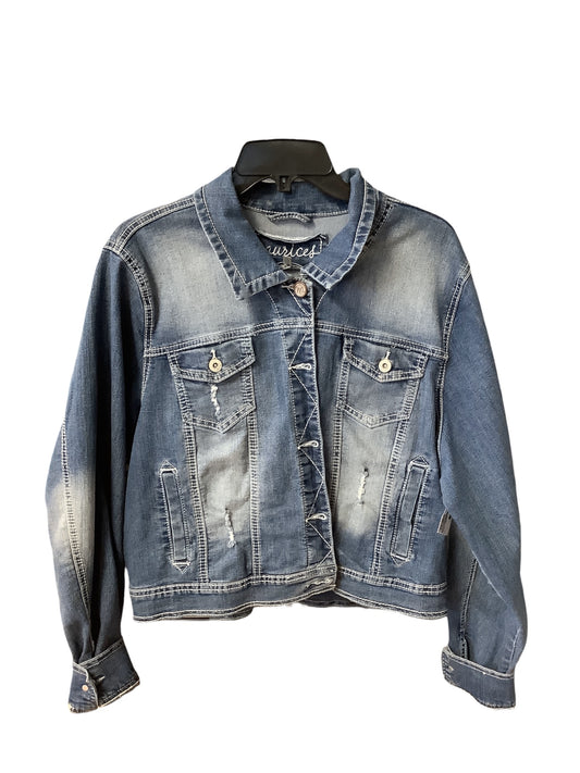 Jacket Denim By Maurices In Blue Denim, Size: 2