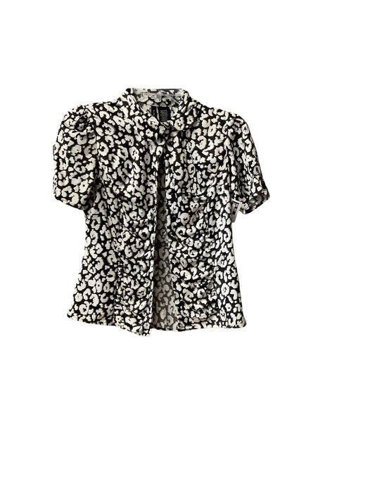 Top Short Sleeve By Mix It In Black & White, Size: S