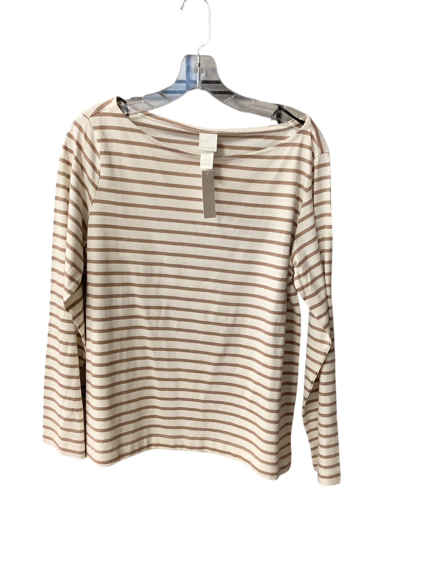 Top Long Sleeve By H&m In Striped Pattern, Size: M