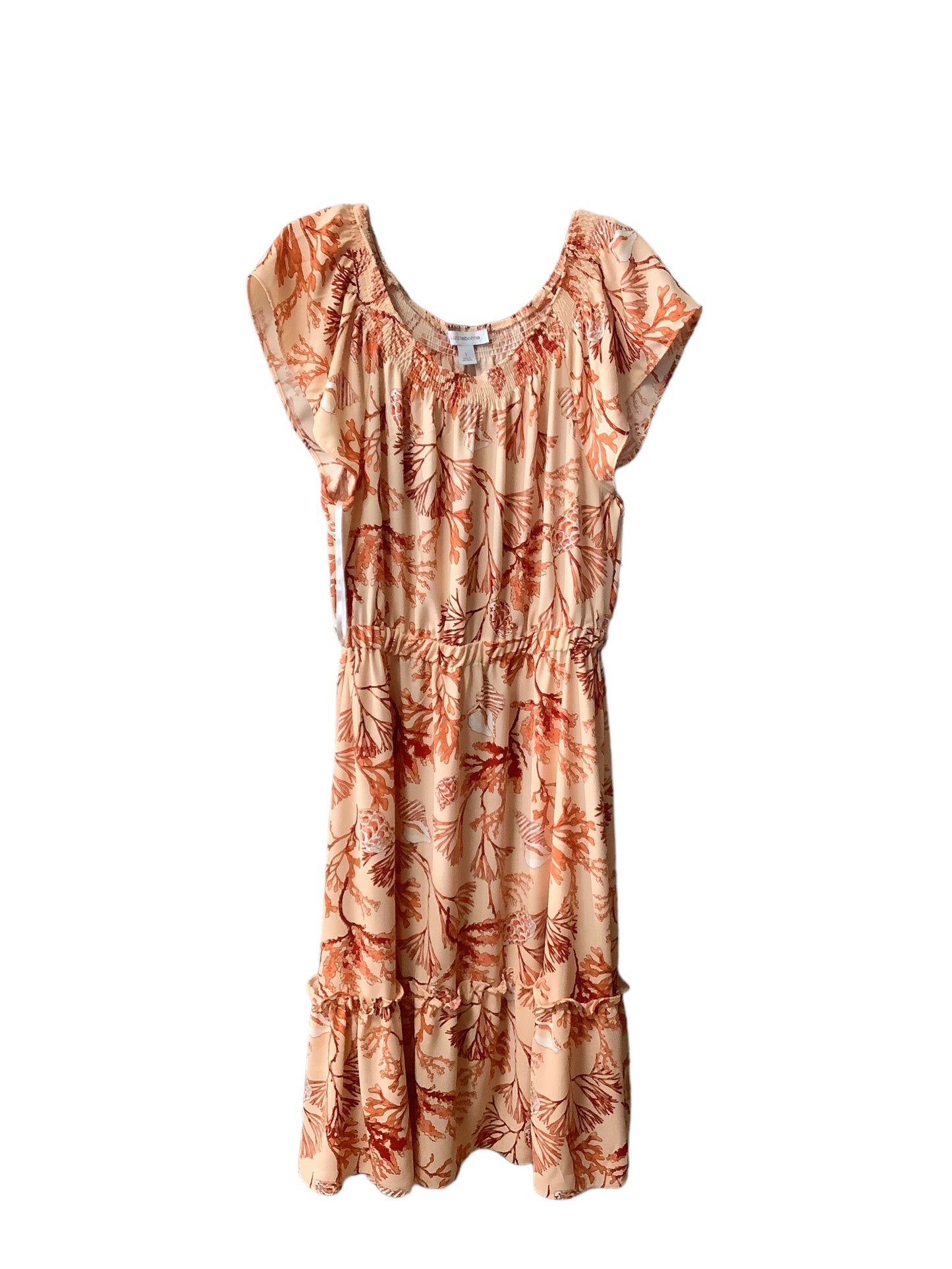 Floral Print Dress Casual Midi Liz Claiborne, Size L