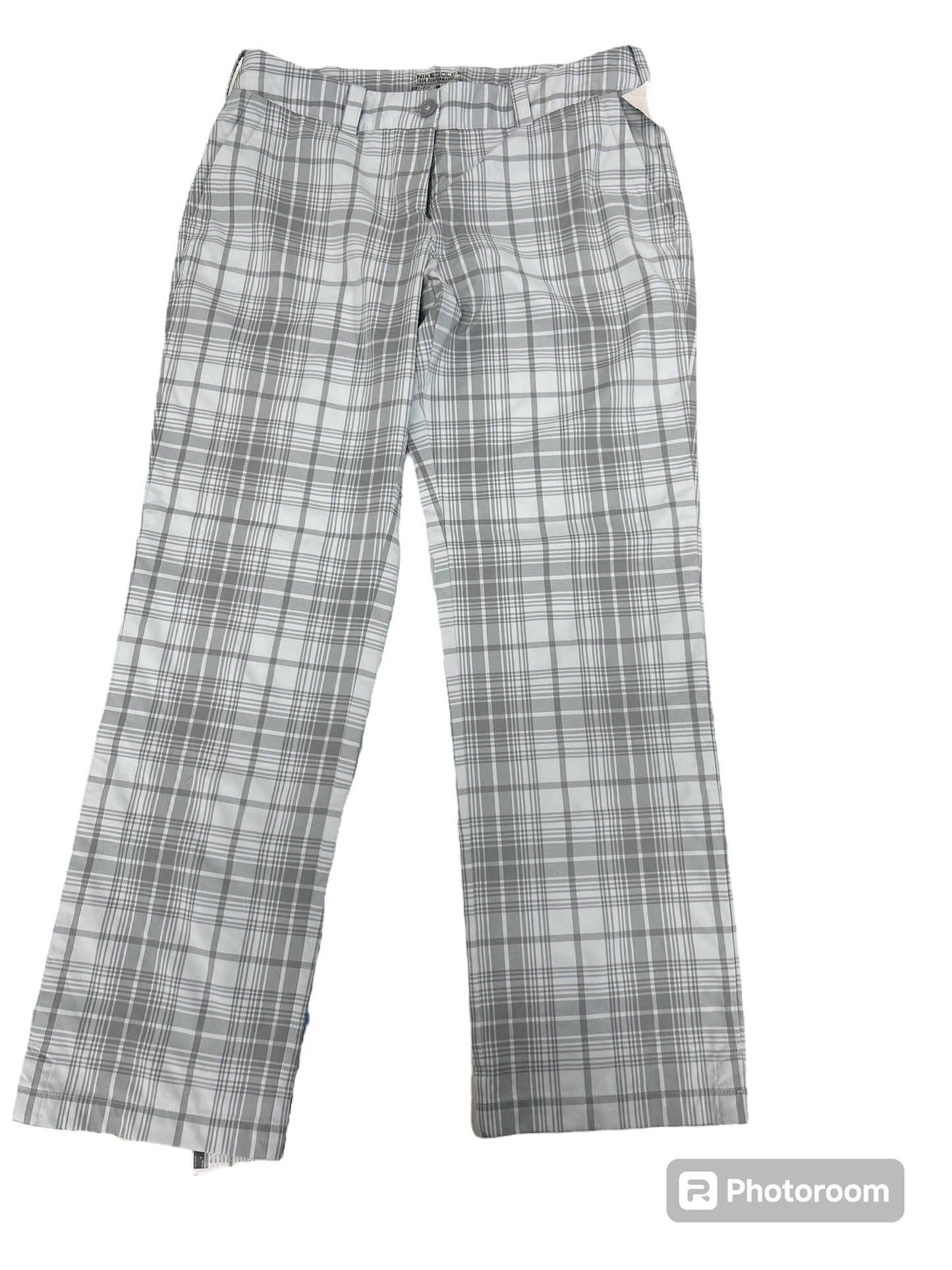 Plaid Pattern Athletic Pants Nike Apparel, Size 12