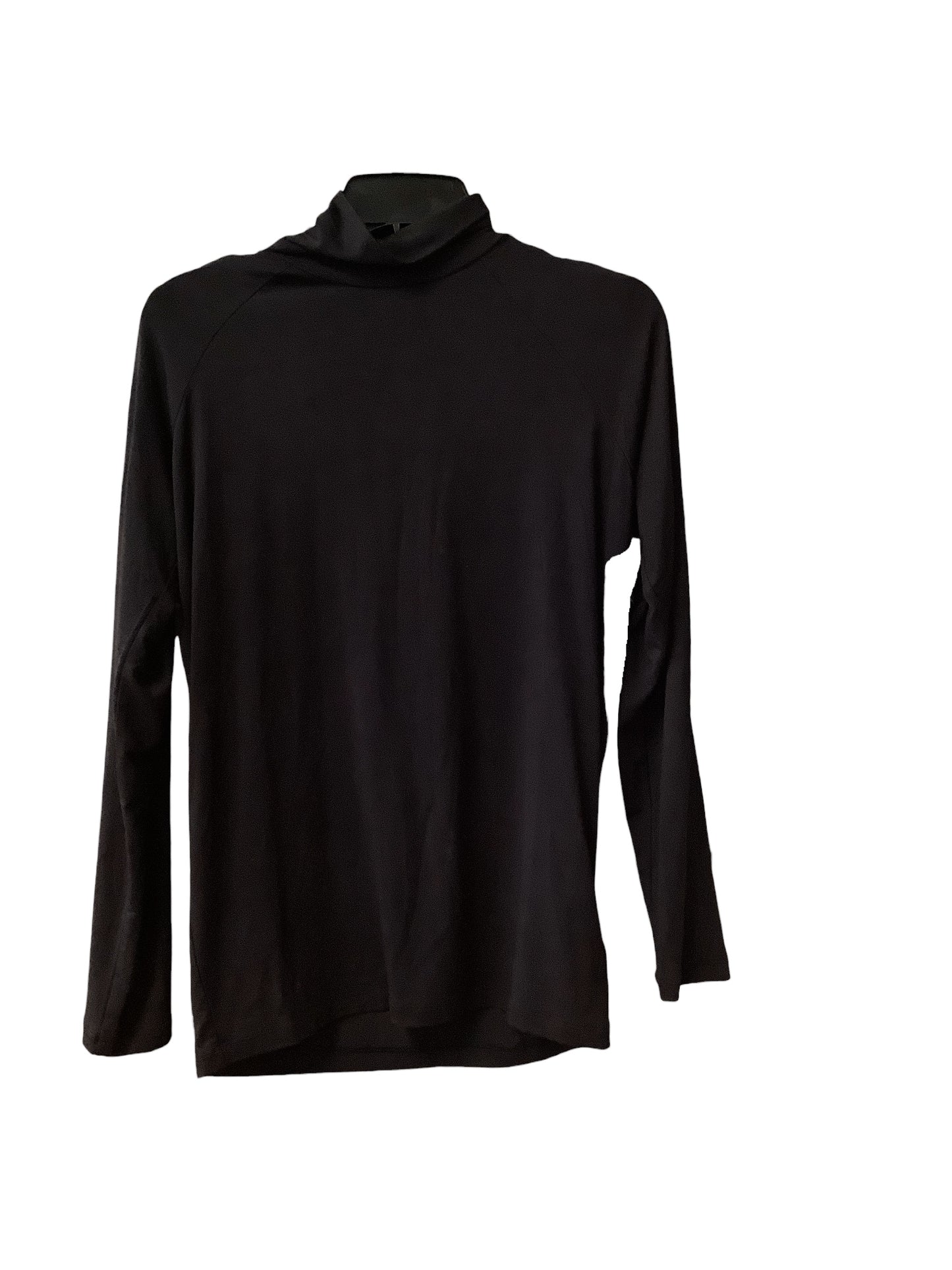 Black Athletic Top Long Sleeve Collar Athleta, Size S