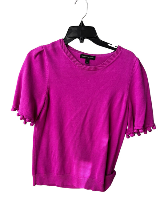 Top Short Sleeve By Banana Republic In Purple, Size: S