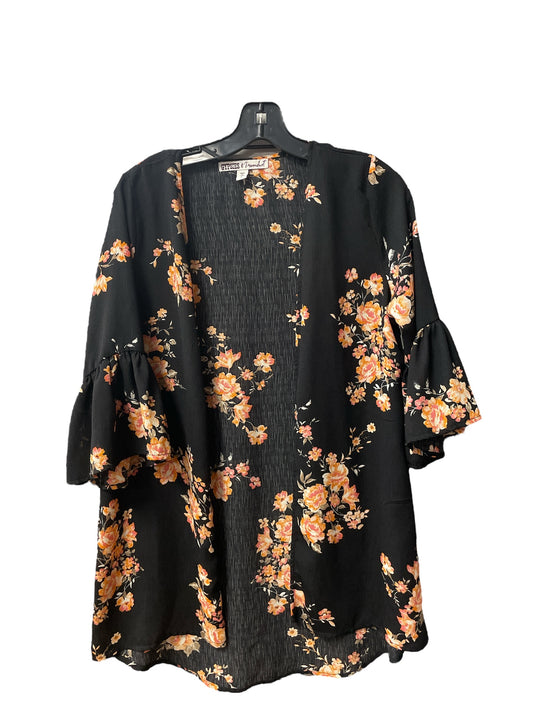 Kimono By Clothes Mentor In Floral Print, Size: S