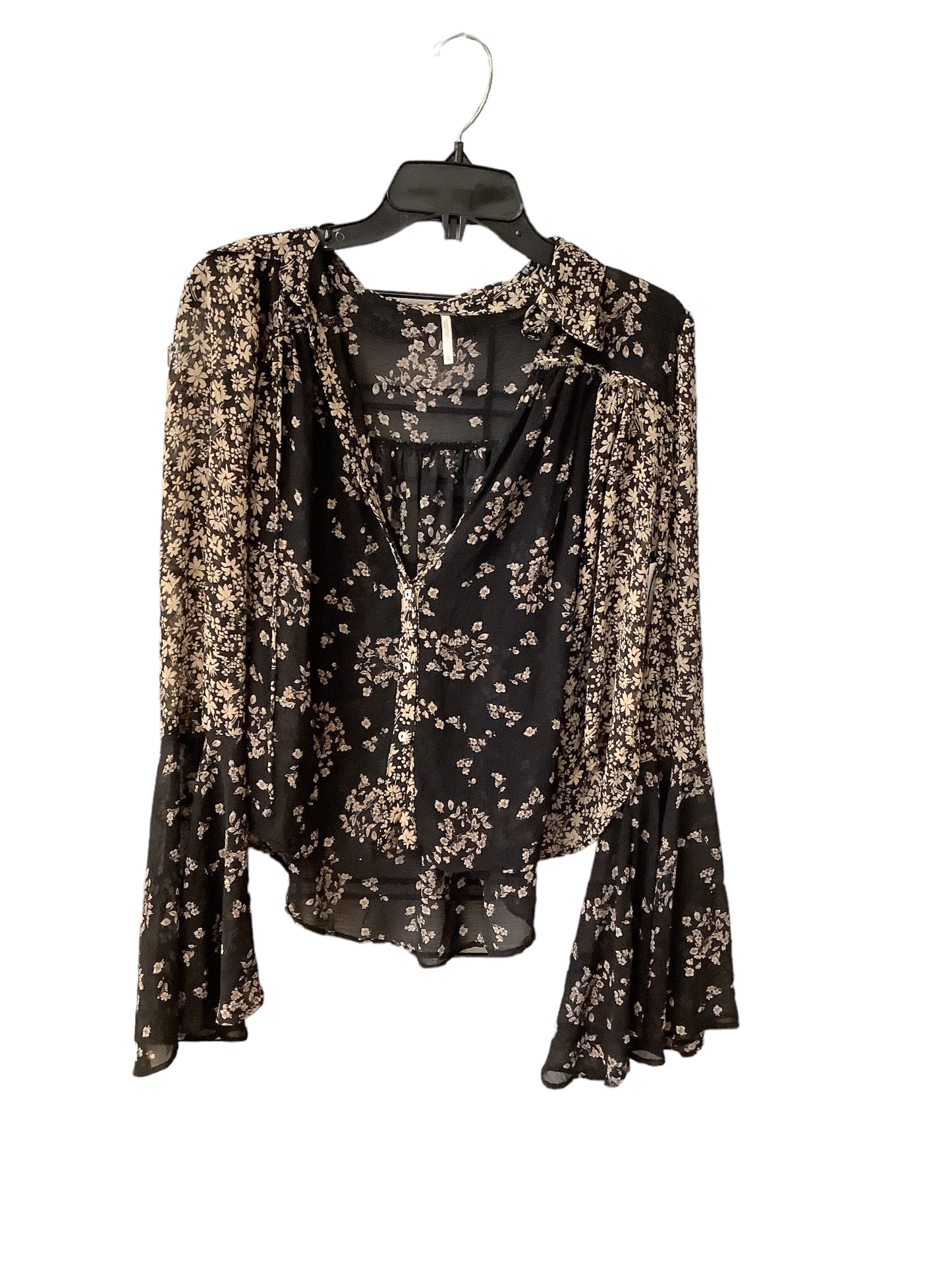 Top Long Sleeve By Free People In Black, Size: Xs