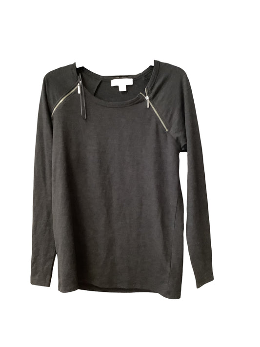 Top Long Sleeve Designer By Michael By Michael Kors In Grey, Size: S