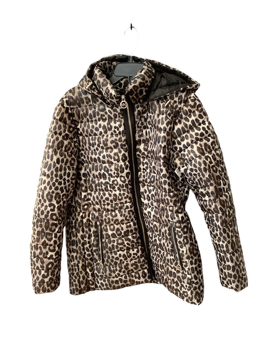 Coat Designer By Michael By Michael Kors In Leopard Print, Size: L