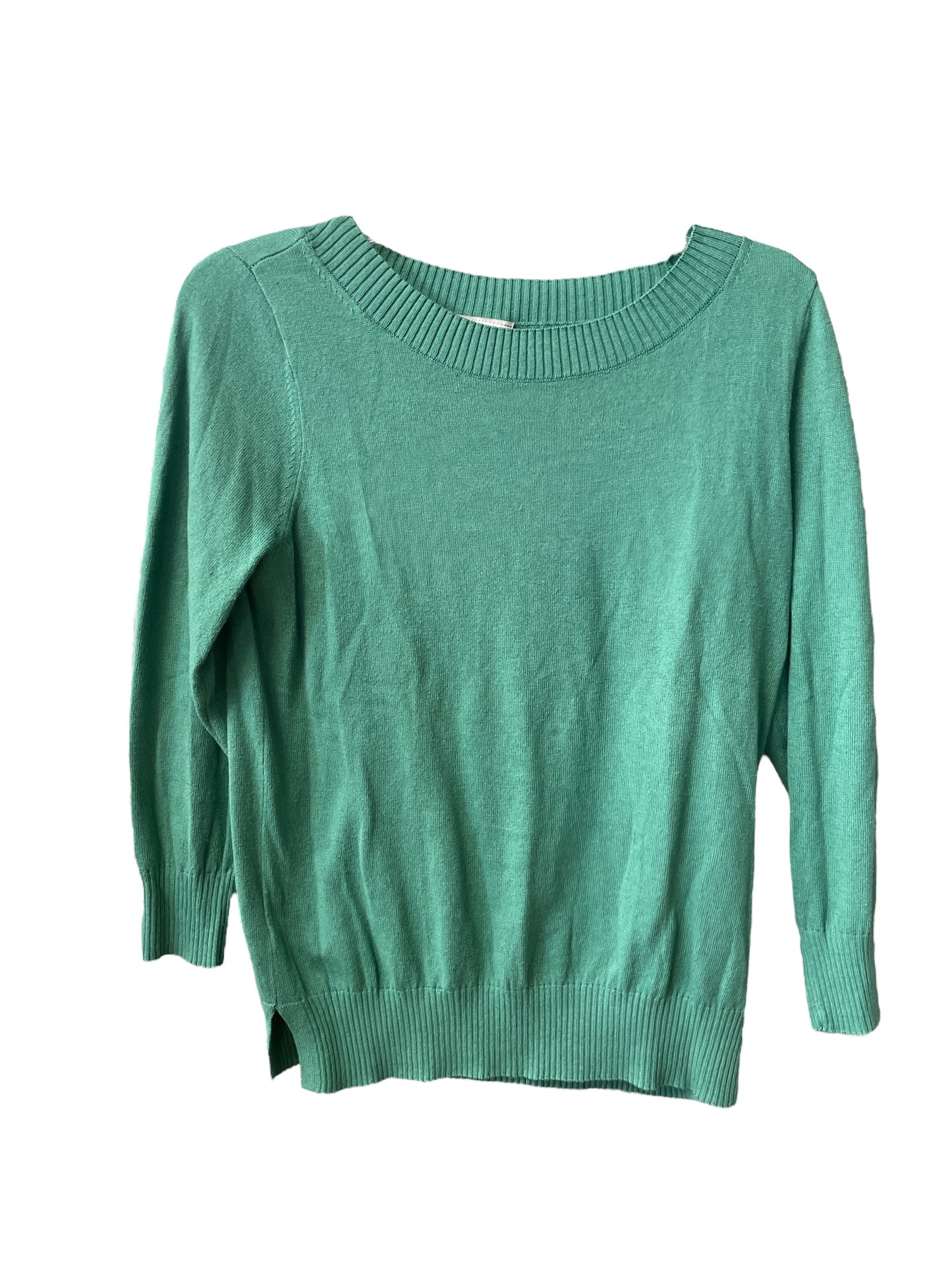 Top Long Sleeve Basic By Loft In Green, Size: S