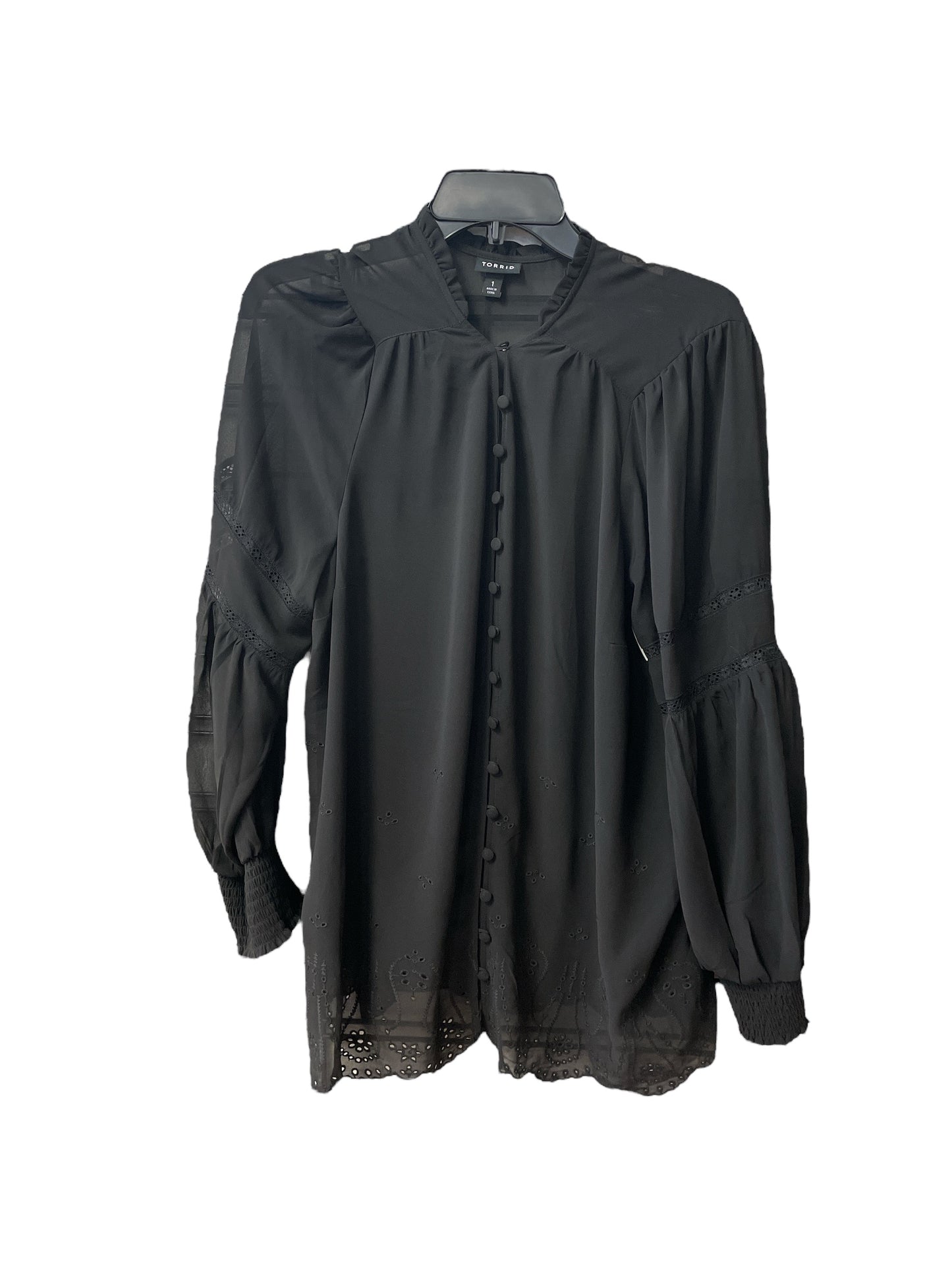 Top Long Sleeve By Torrid In Black, Size: 14