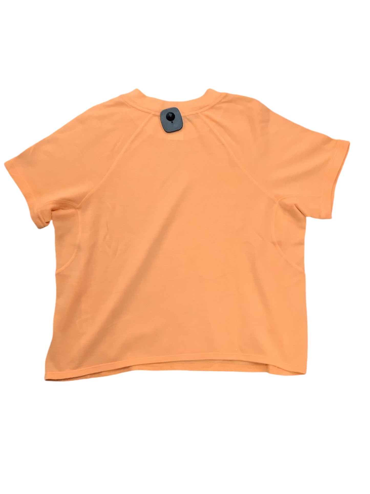 Athletic Top Short Sleeve By Hoka In Orange, Size: L