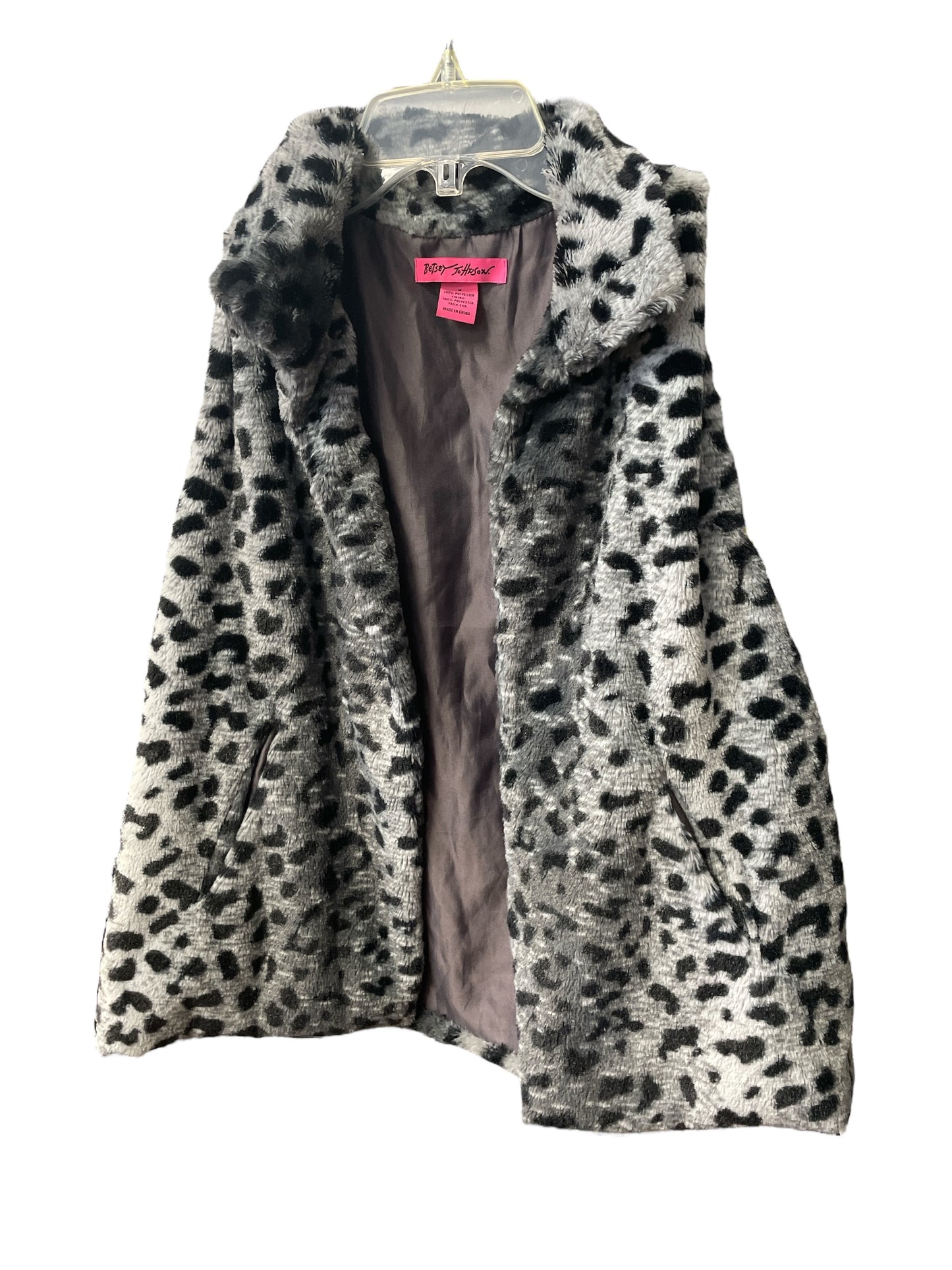 Vest Faux Fur & Sherpa By Betsey Johnson In Animal Print, Size: M