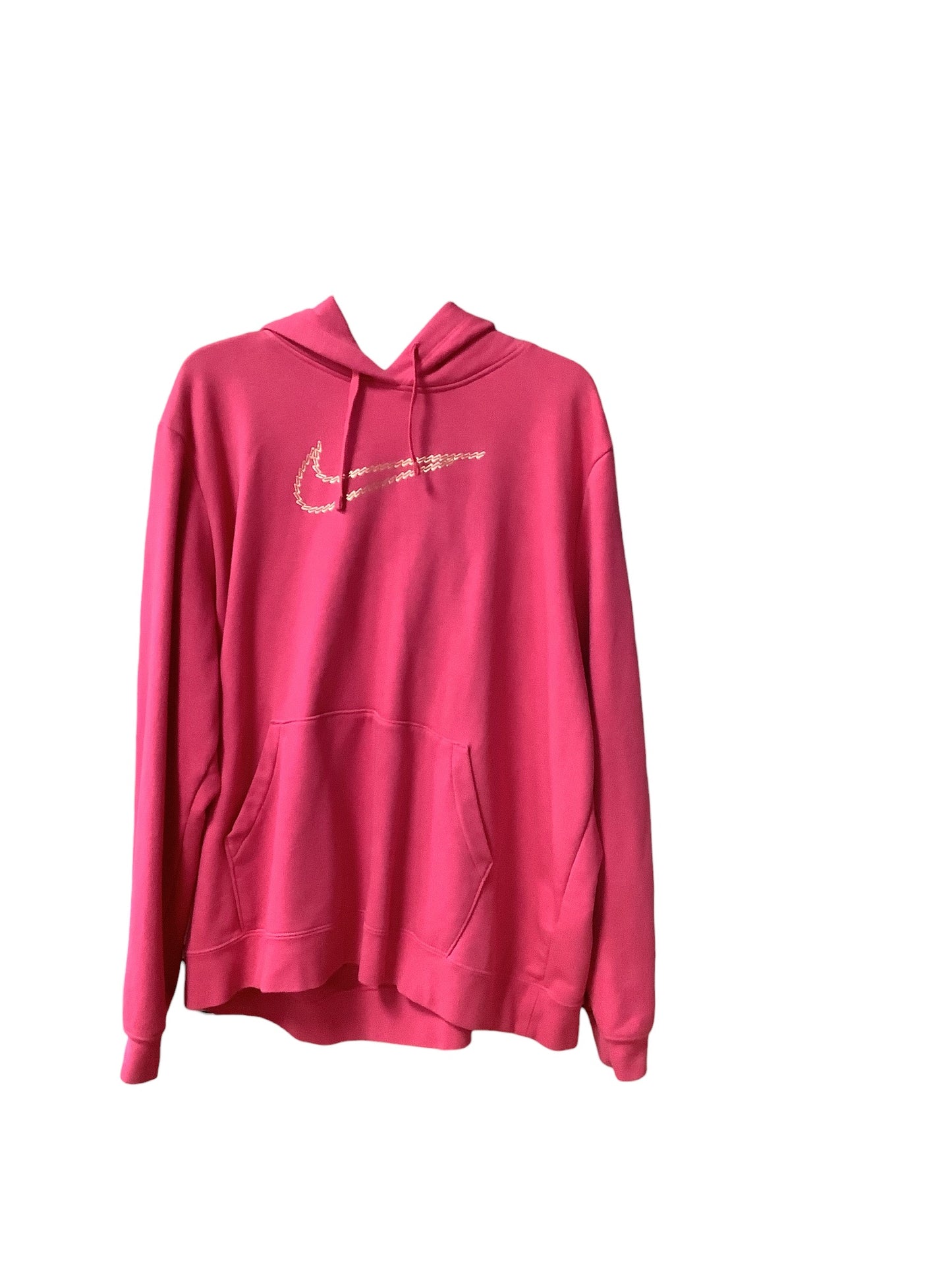 Sweatshirt Hoodie By Nike Apparel In Pink, Size: Xxl