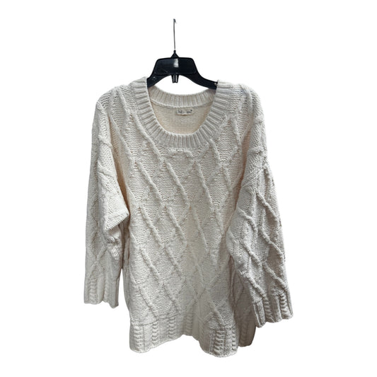 Sweater By Indigo Soul In White, Size: 2x