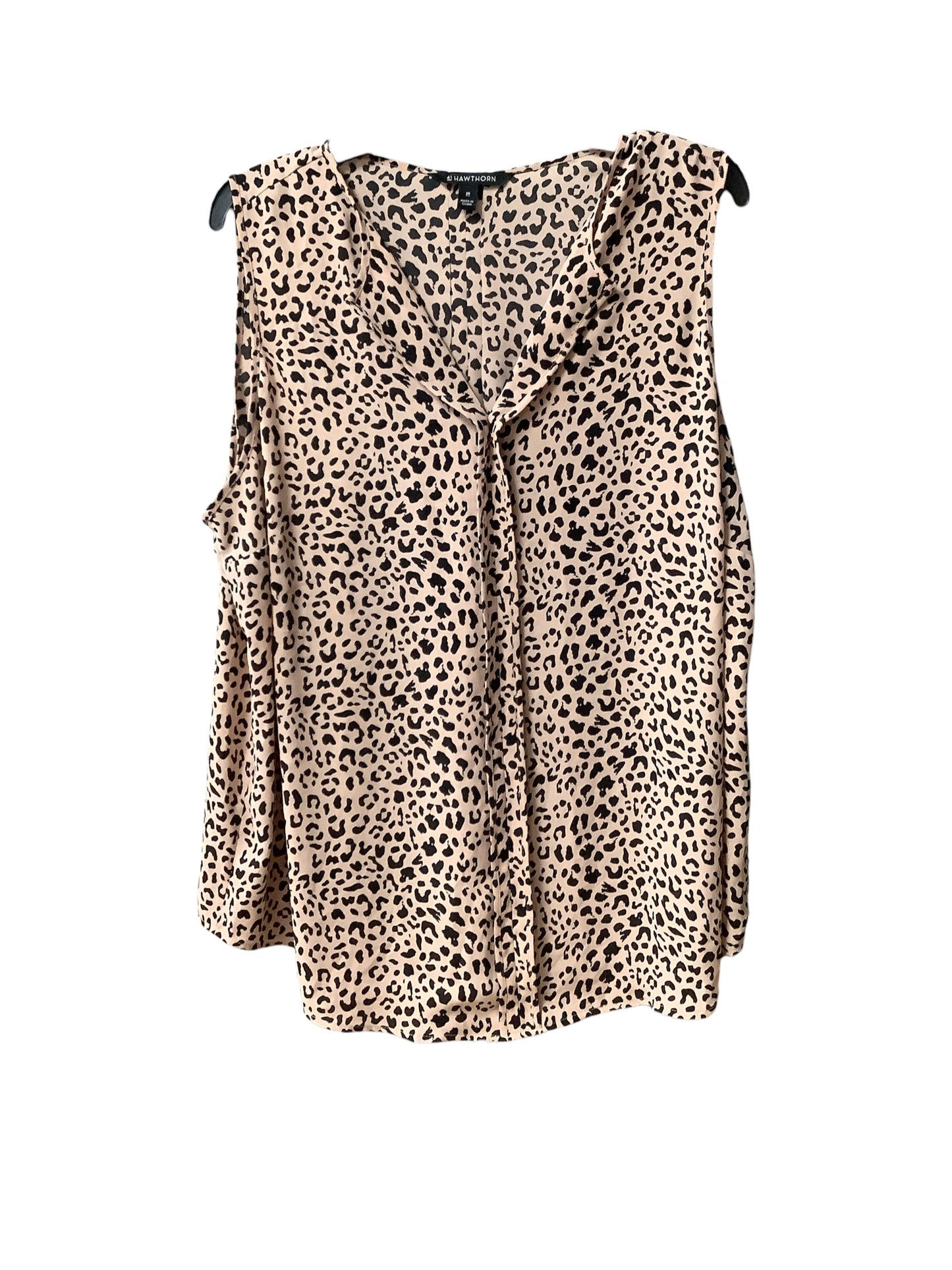 Top Sleeveless Basic By Hawthorn In Animal Print, Size: 2x