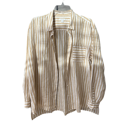 Top Long Sleeve By J. Jill In Striped Pattern, Size: L