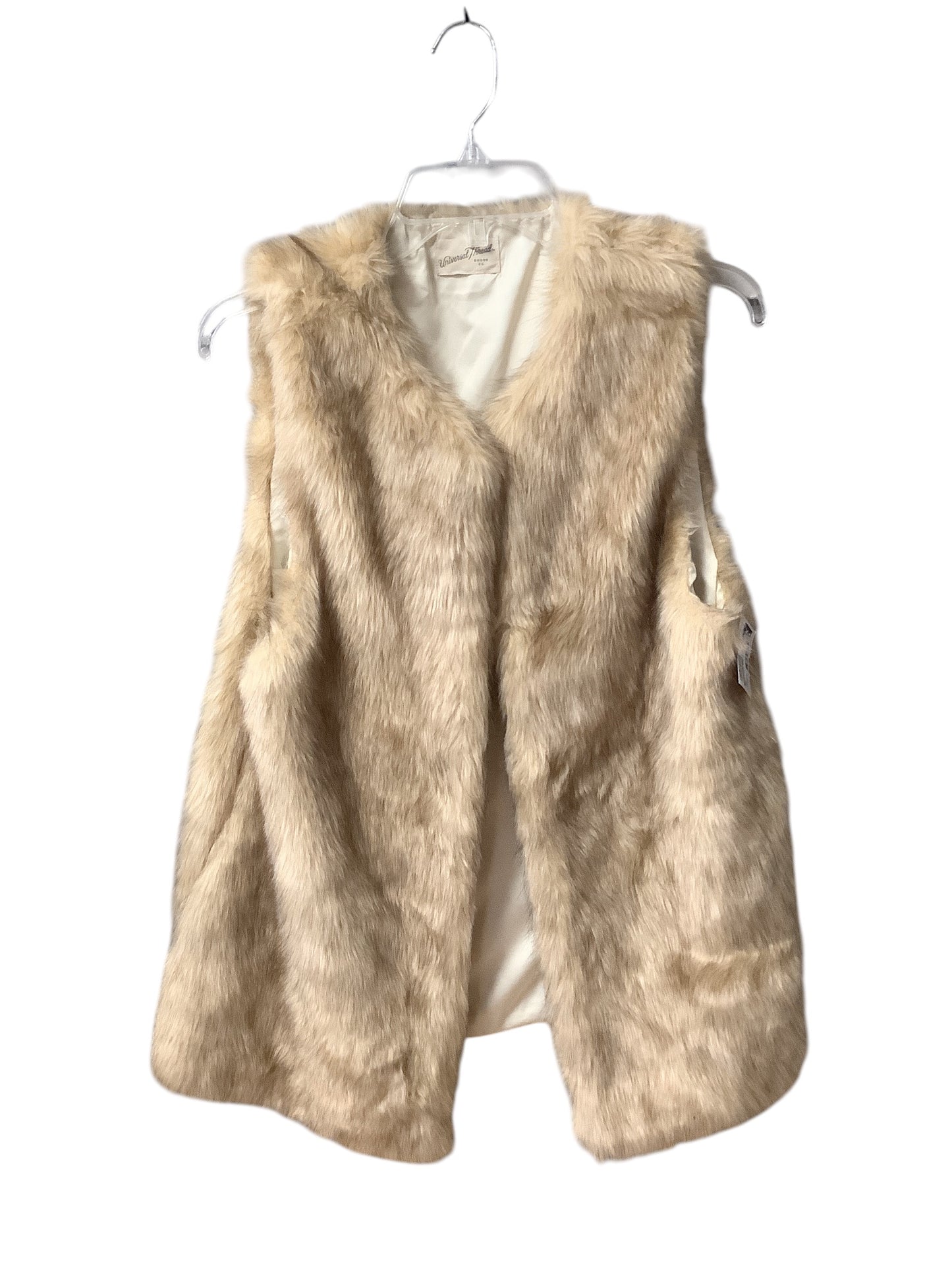 Vest Faux Fur & Sherpa By Universal Thread In Tan, Size: Osfm