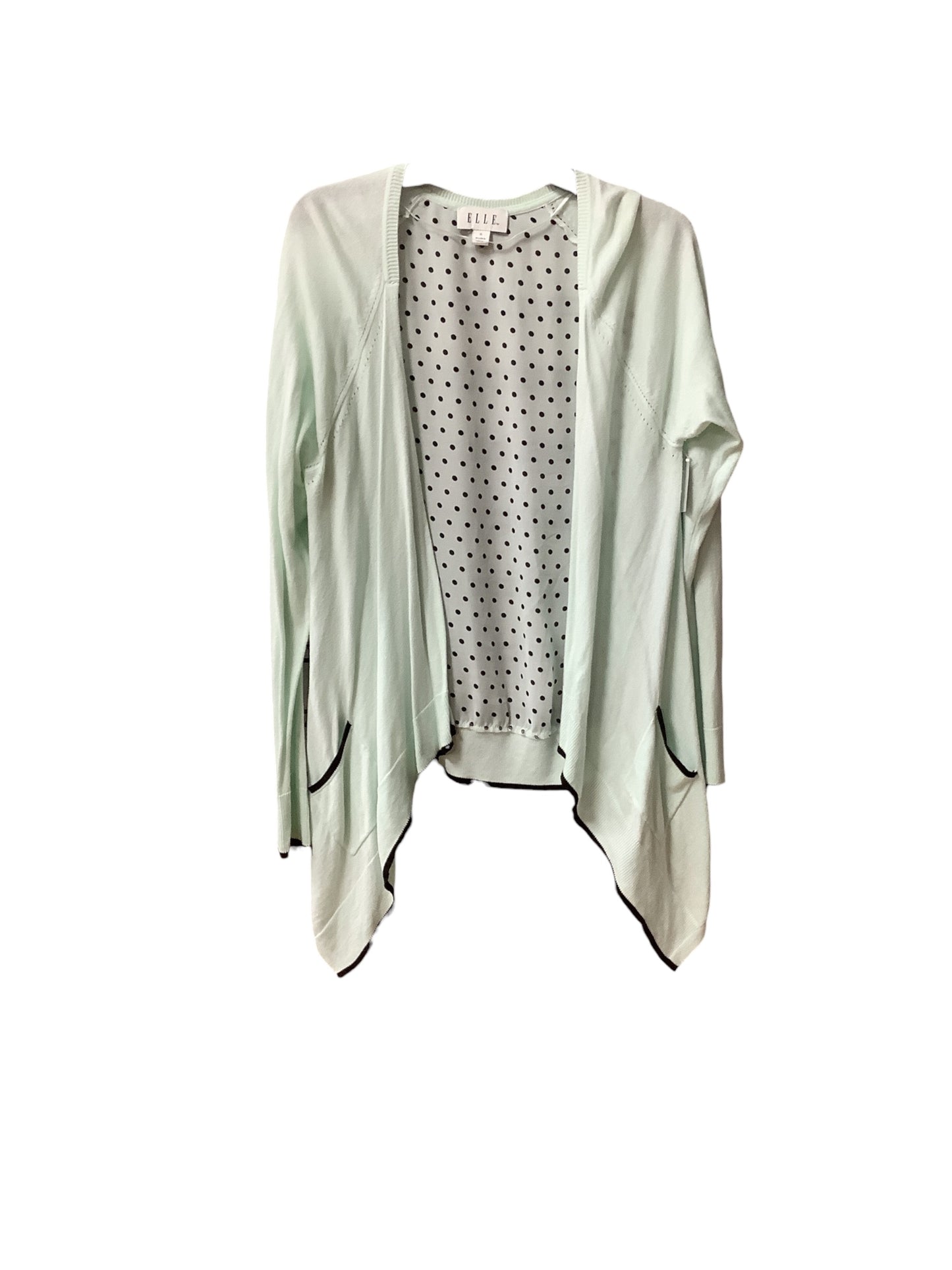 Sweater Cardigan By Elle In Green, Size: Xl