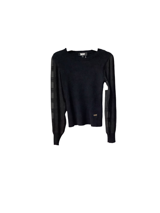 Top Long Sleeve By Dkny In Black, Size: S