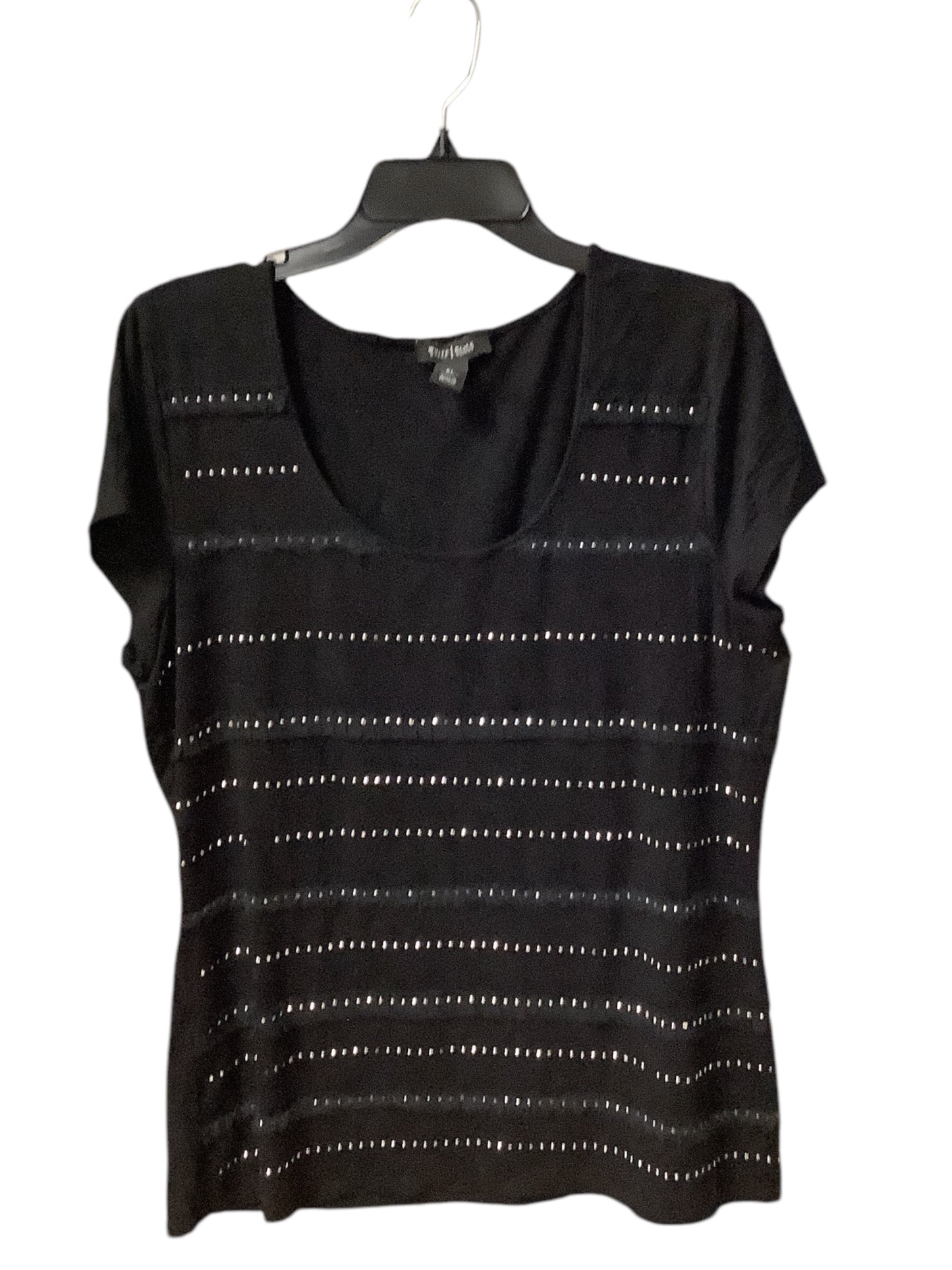 Top Short Sleeve By White House Black Market In Black, Size: Xl