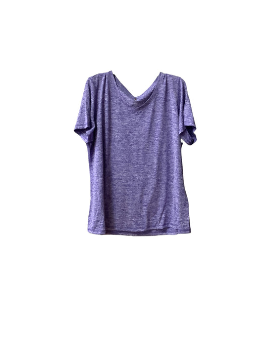 Athletic Top Short Sleeve By Ideology In Purple, Size: 1x