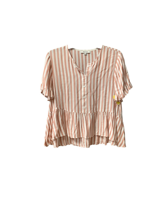 Top Short Sleeve By Madewell In Orange, Size: L