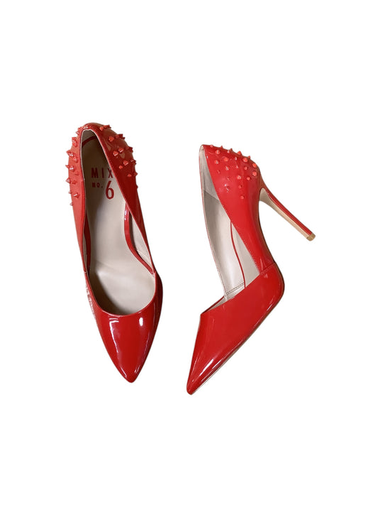 Shoes Heels Stiletto By Mix No 6 In Red, Size: 9