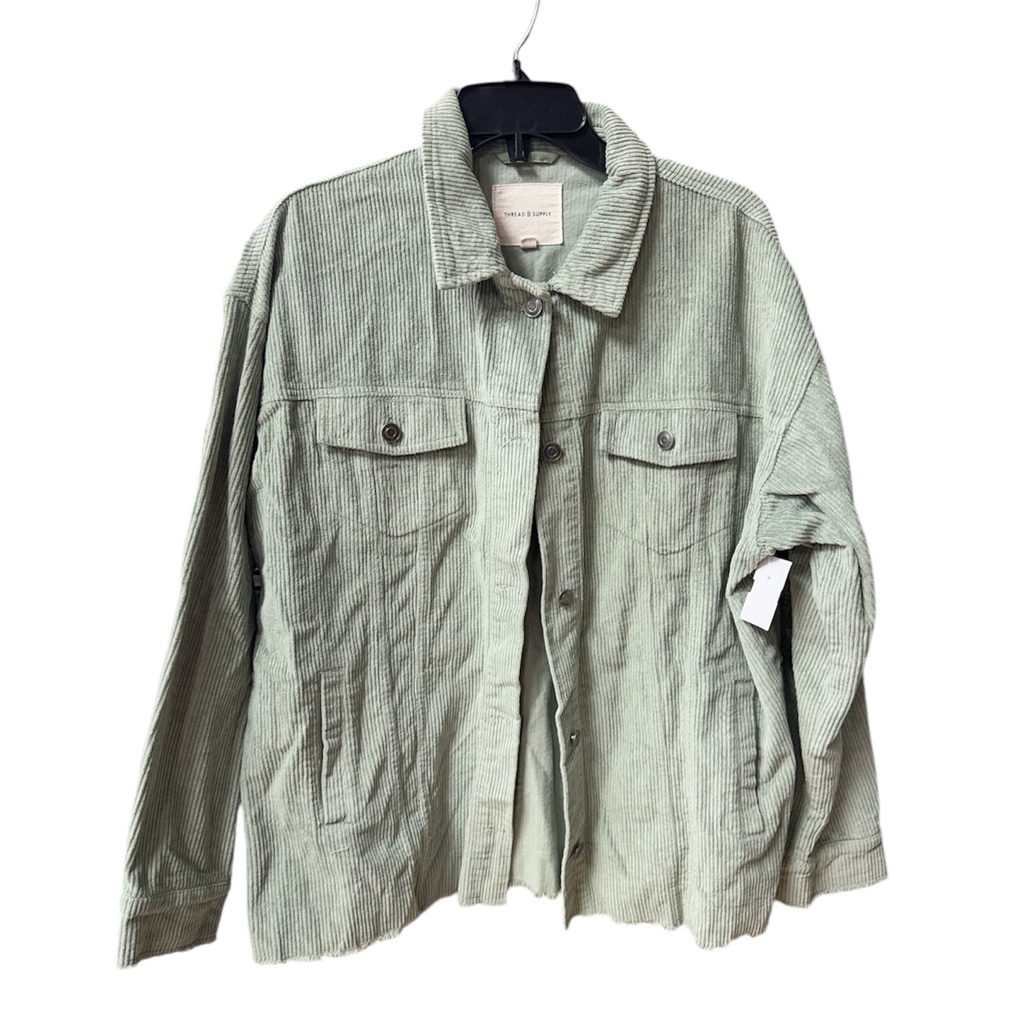 Jacket Shirt By Thread And Supply In Green, Size: M