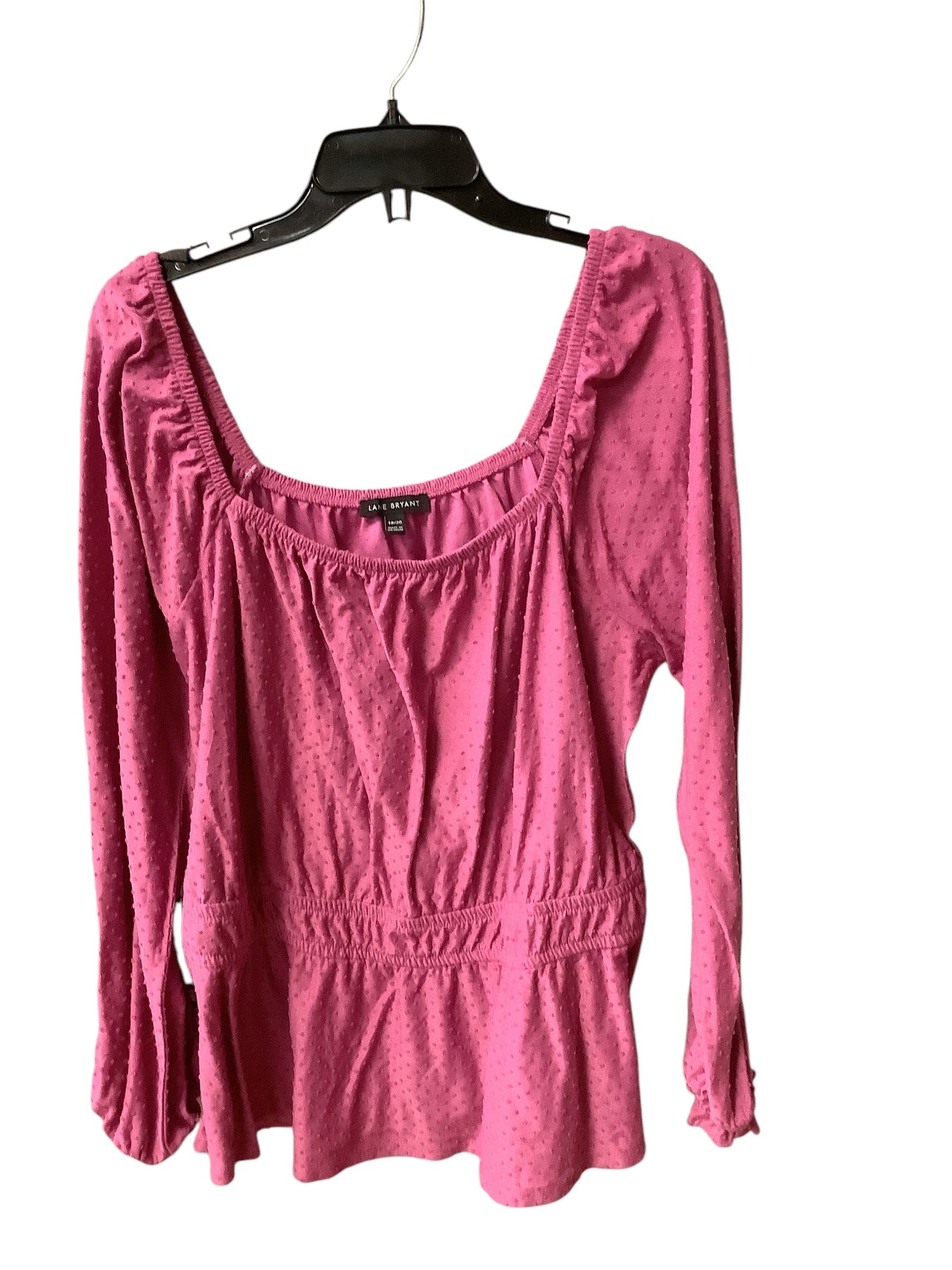 Top Long Sleeve By Lane Bryant In Pink, Size: 18