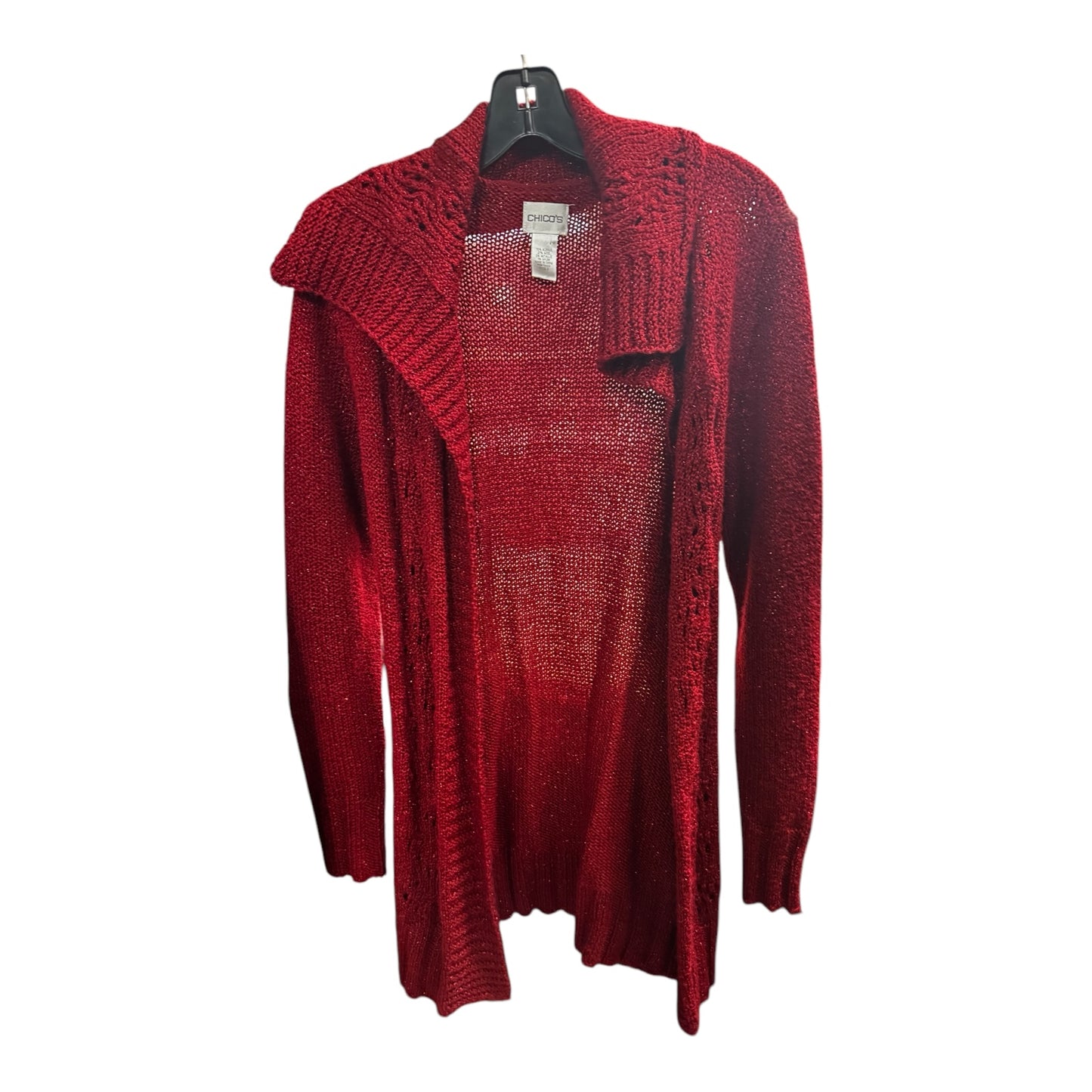 Sweater Cardigan By Chicos In Red, Size: S