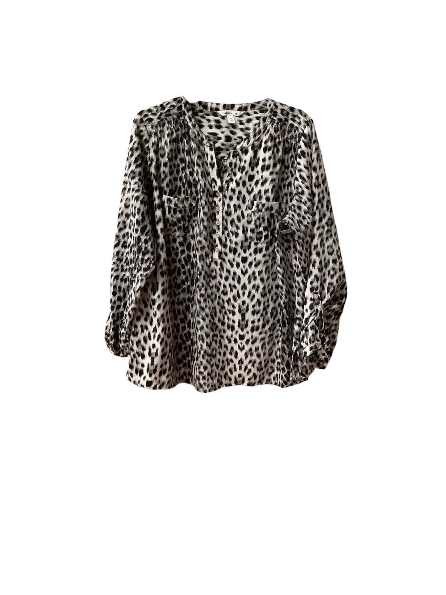 Top Long Sleeve By Croft And Barrow In Animal Print, Size: 1x