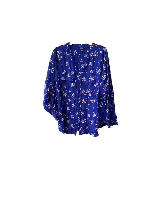 Top Long Sleeve By Ana In Blue, Size: 2x