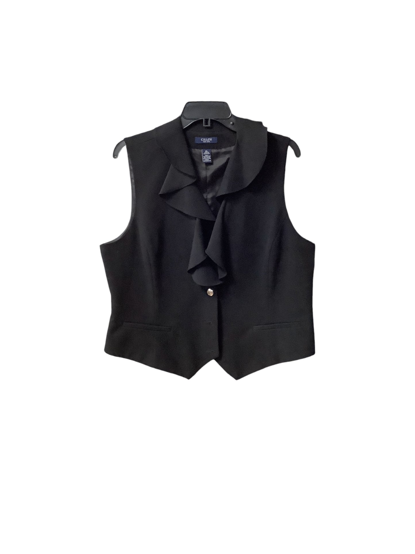 Vest Other By Chaps In Black, Size: Xl