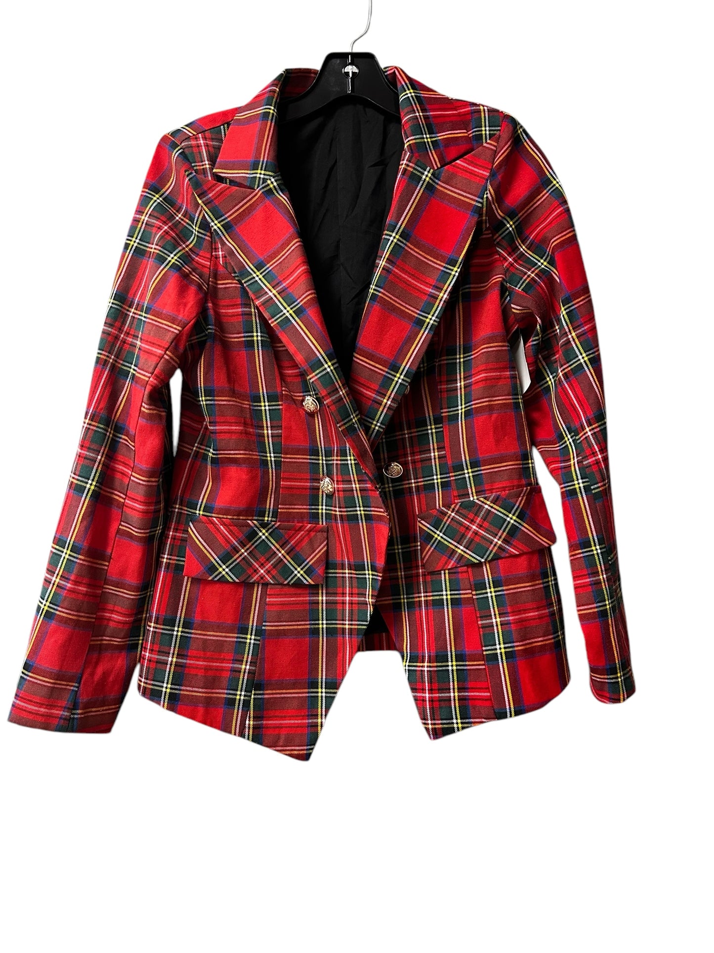 Blazer By Shein In Plaid Pattern, Size: M