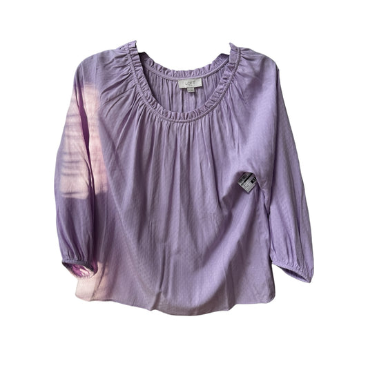 Top Long Sleeve By Loft In Purple, Size: Xs