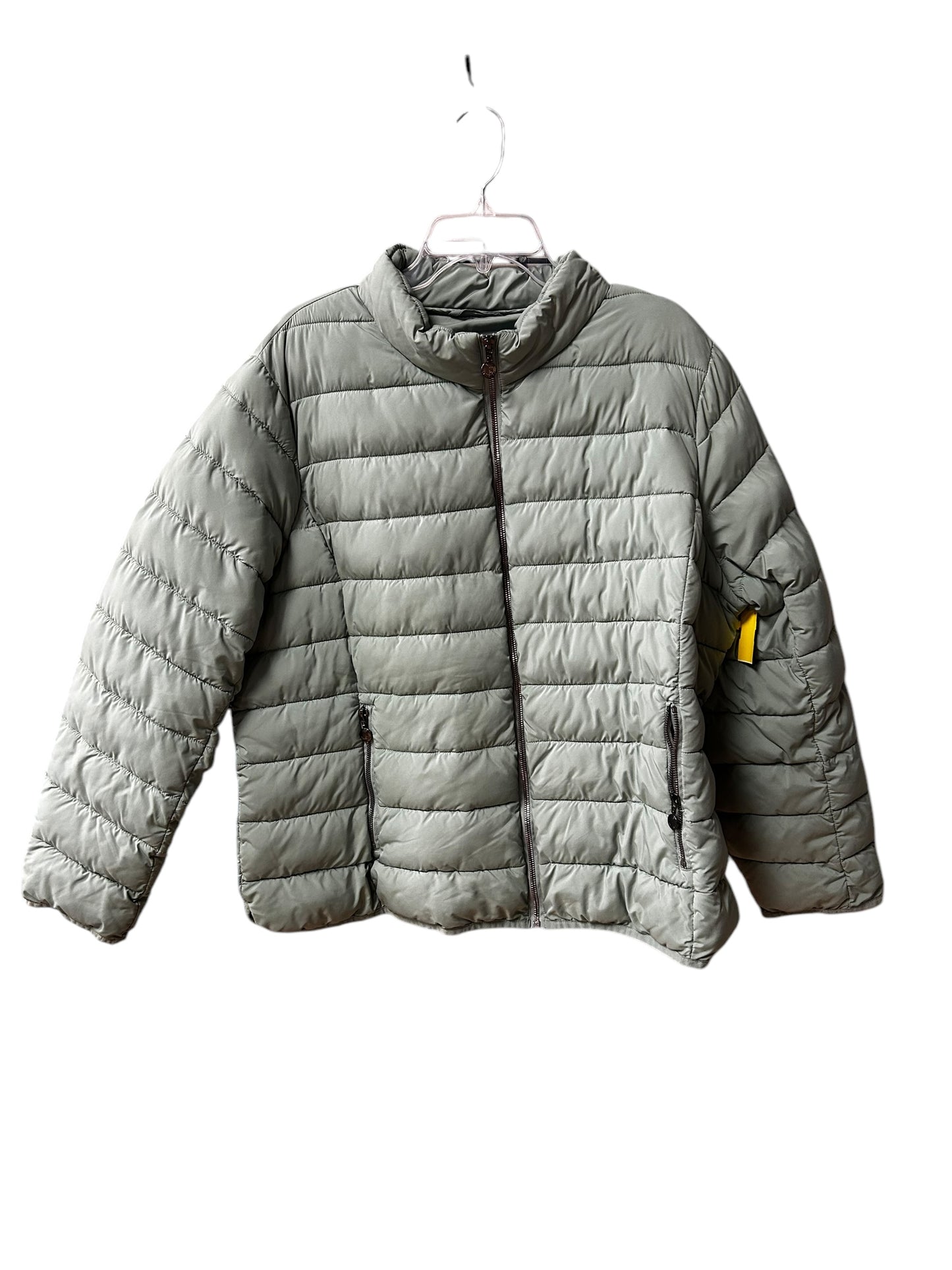 Jacket Puffer & Quilted By Bernardo In Green, Size: 3x