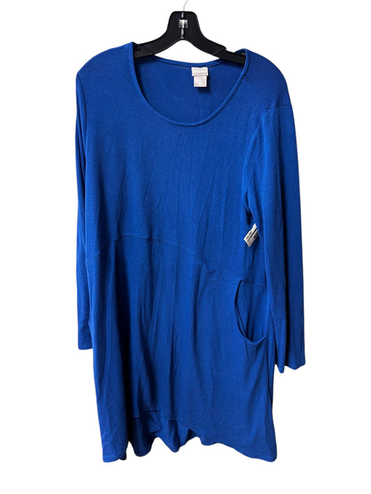 Tunic Long Sleeve By Chicos In Blue, Size: L