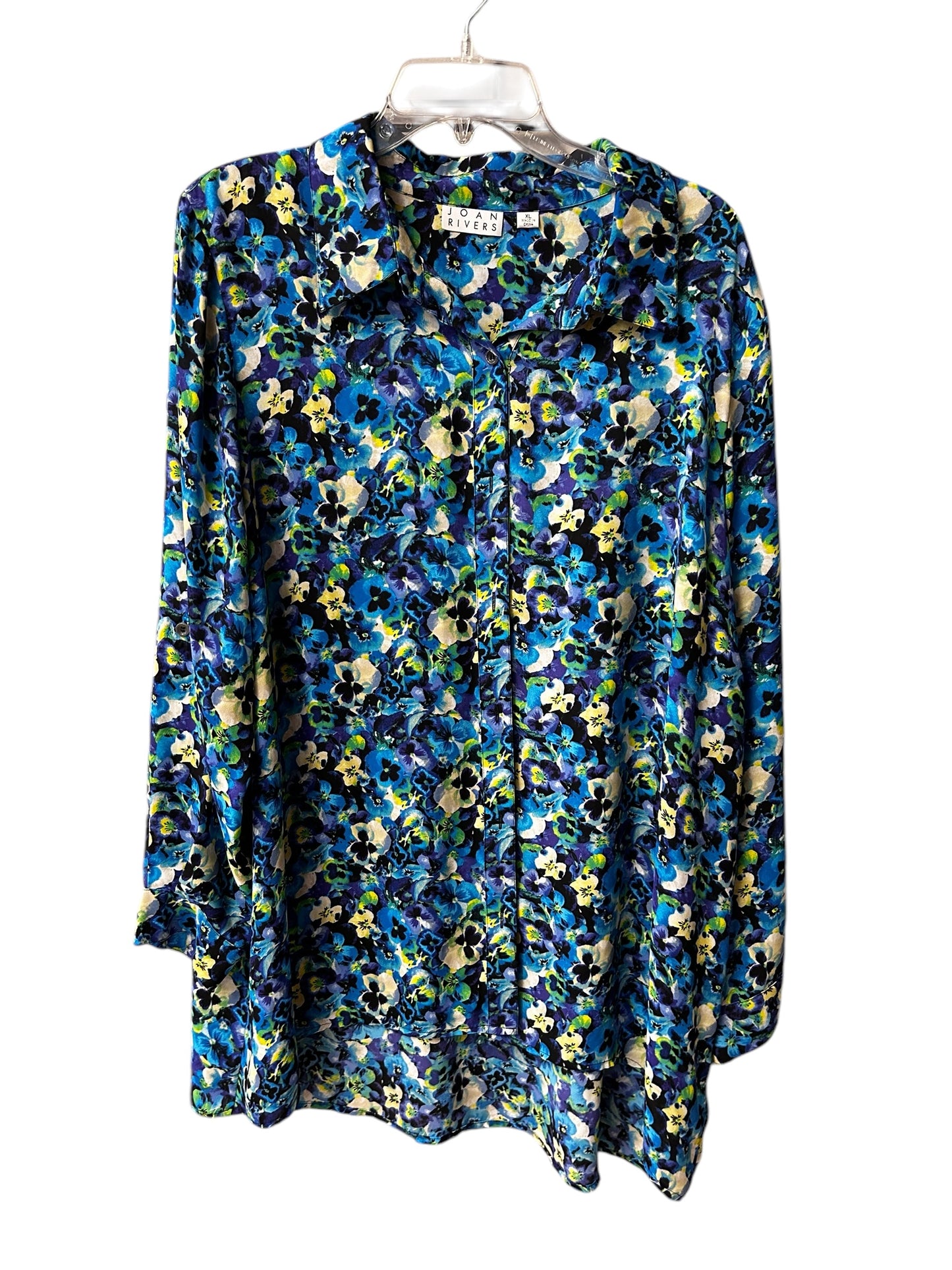 Top Long Sleeve By Joan Rivers In Floral Print, Size: Xl