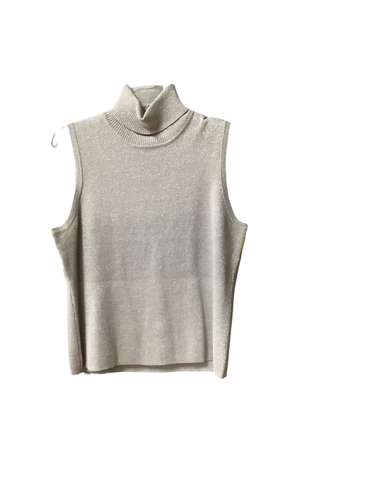 Top Sleeveless By Grace Elements In Silver, Size: Xl