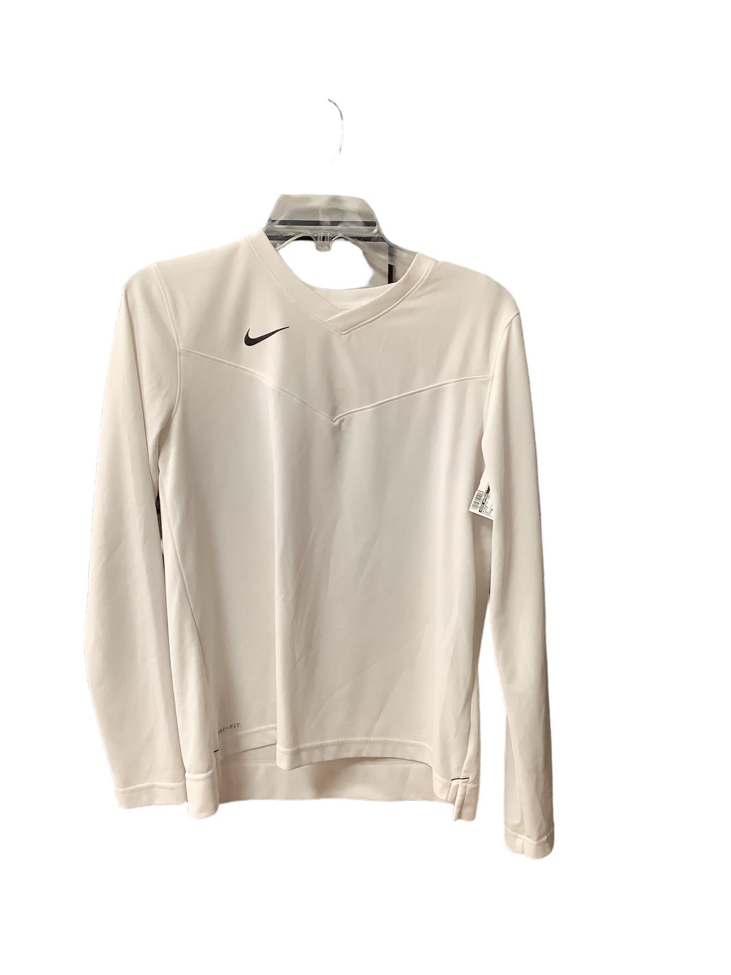 Athletic Top Long Sleeve Collar By Nike Apparel  Size: M